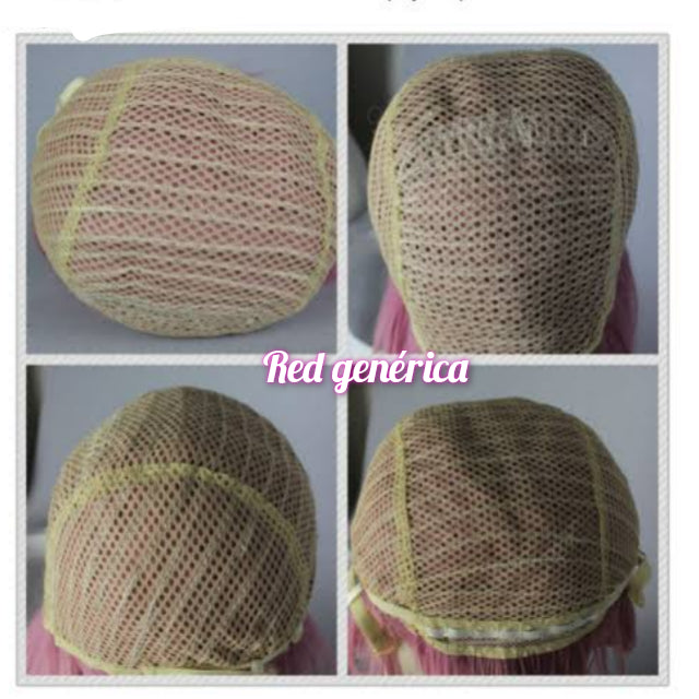 Peluca Rojo Lisa Larga sin Fleco Con Simulacion Raiz SW03