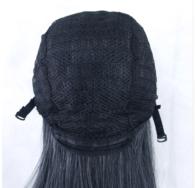 Peluca Cafe Castaño Oscuro Corta BOB Cabello Liso Y Fleco