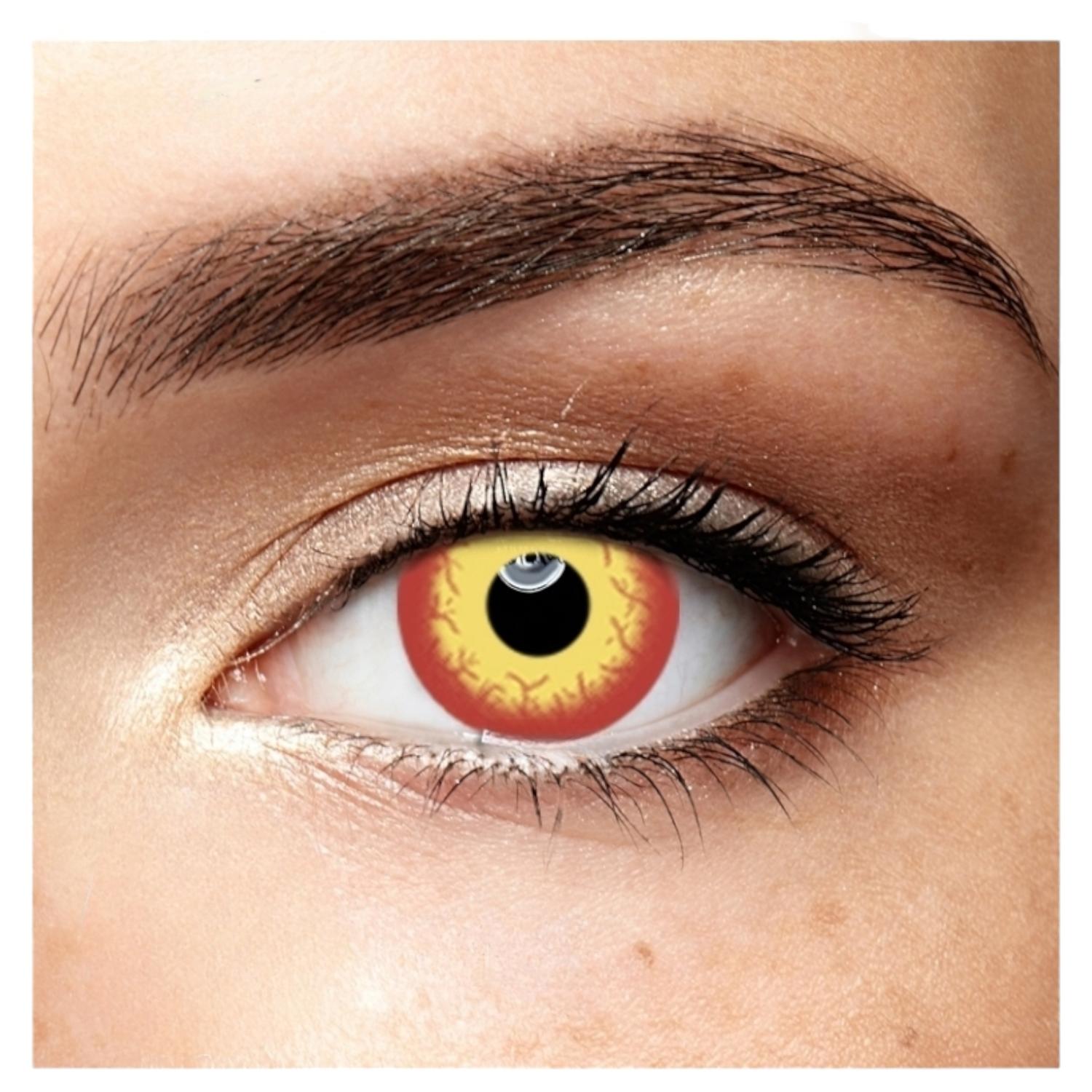 Pupilentes para Disfraz Rojo Y Amarillo Cosplay – Lymalimoon