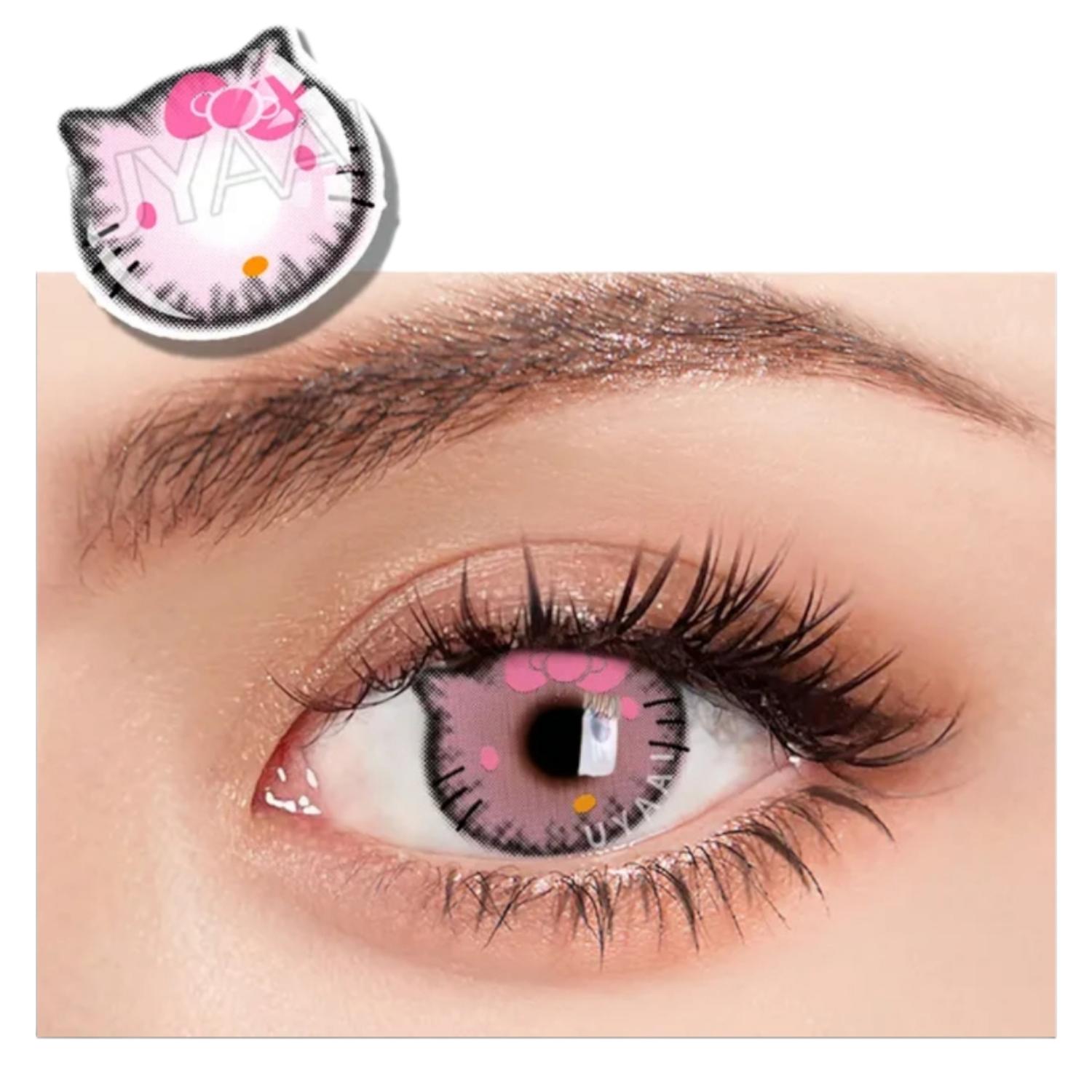 Pupilentes para Disfraz Rosa Kitty Pink Fantasia – Lymalimoon