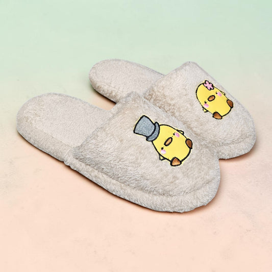 Pantuflas de Peluche Pareja de Pollos