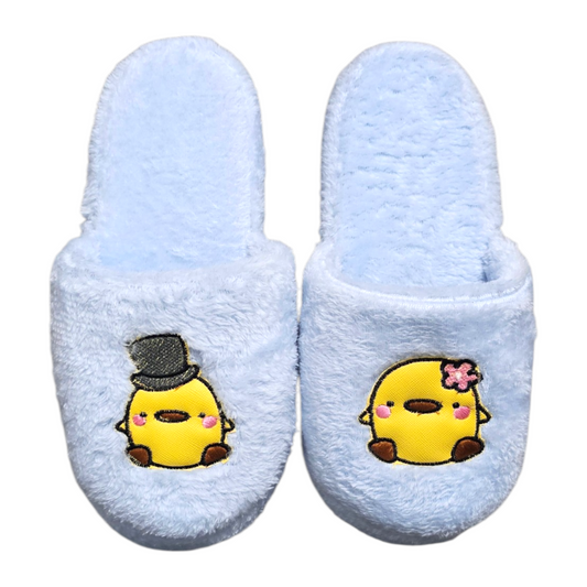 Pantuflas de Peluche Pareja de Pollos