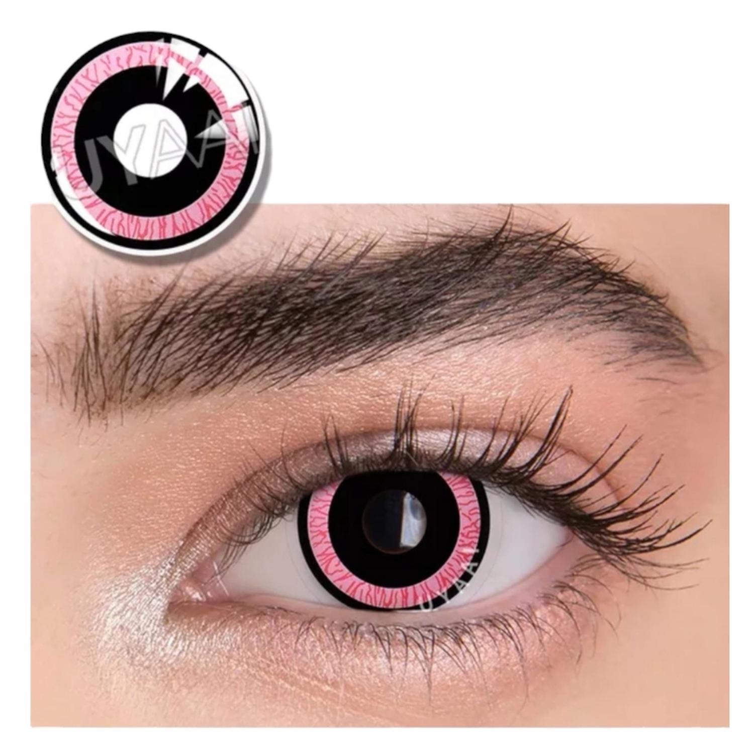 Lentes De Contacto Pupila Grande Rosa Nebula Pink Cosplay Lymalimoon