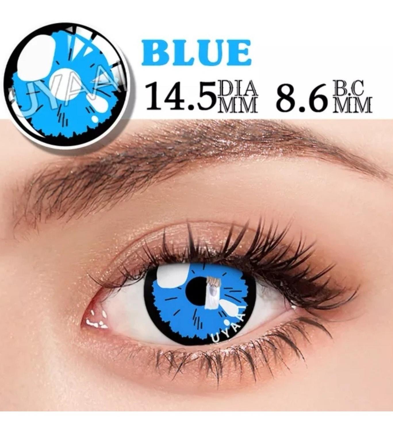 Lentes De Contacto Azul Cristal Blue Pupilentes Anime
