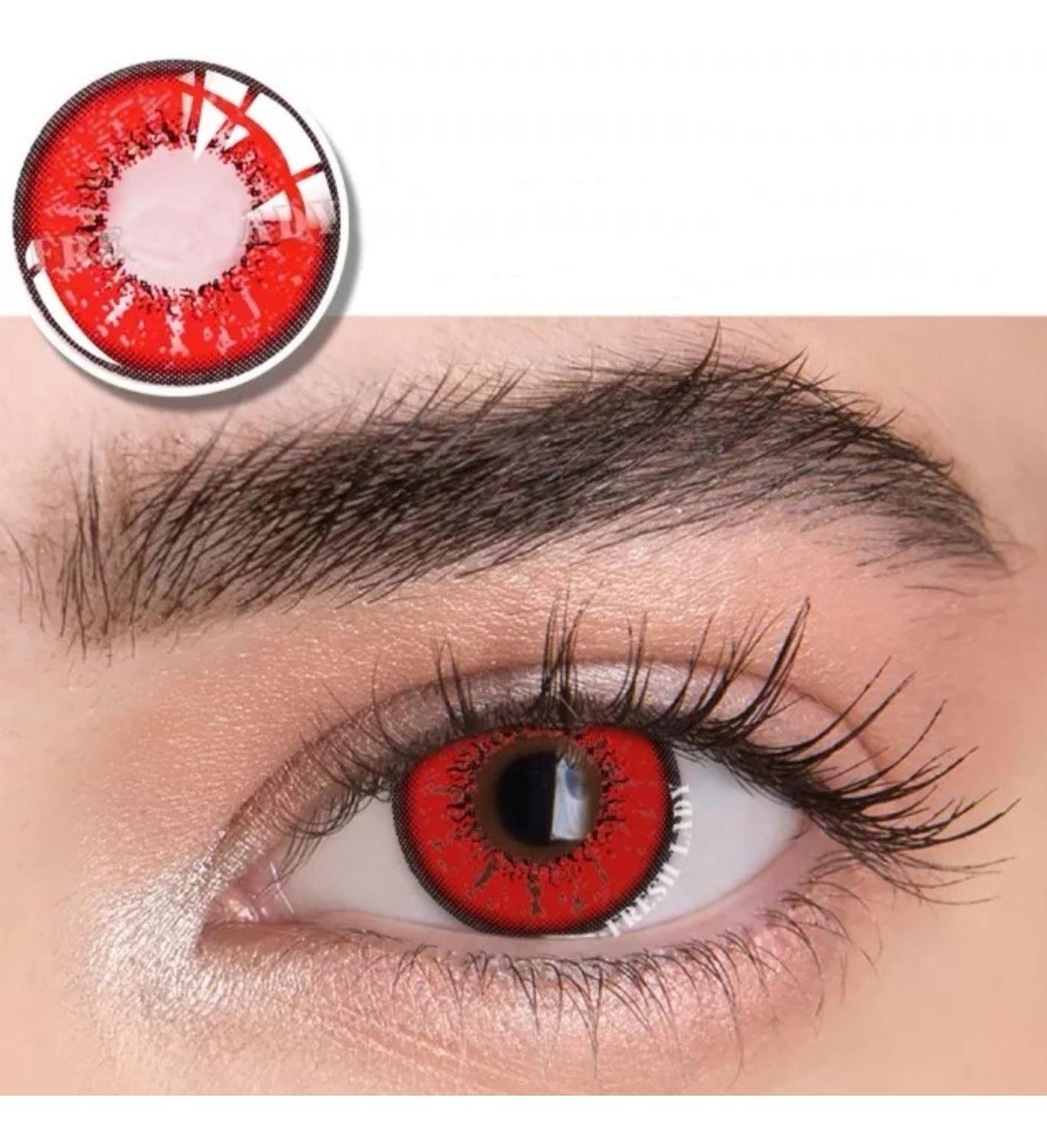 Pupilentes para Disfraz Rojo Intenso Cosplay – Lymalimoon