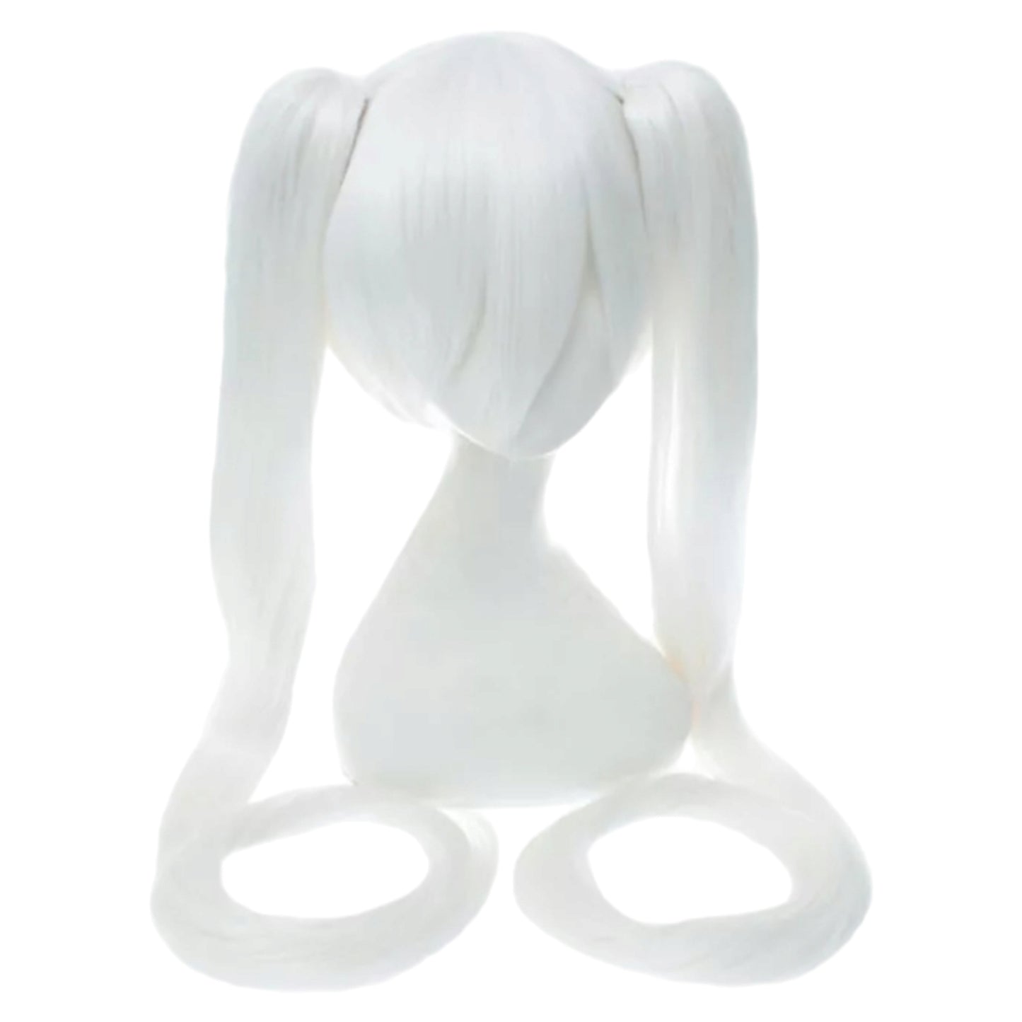 Peluca Blanco Total Coletas de Clip Larga Cosplay