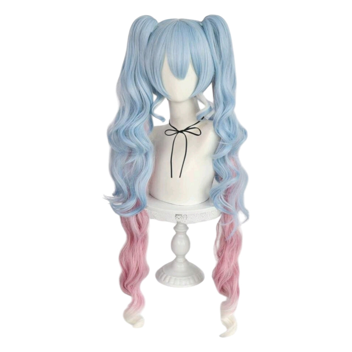 Peluca Coletas Azul y Rosa Hatsune Miku Snow 2023