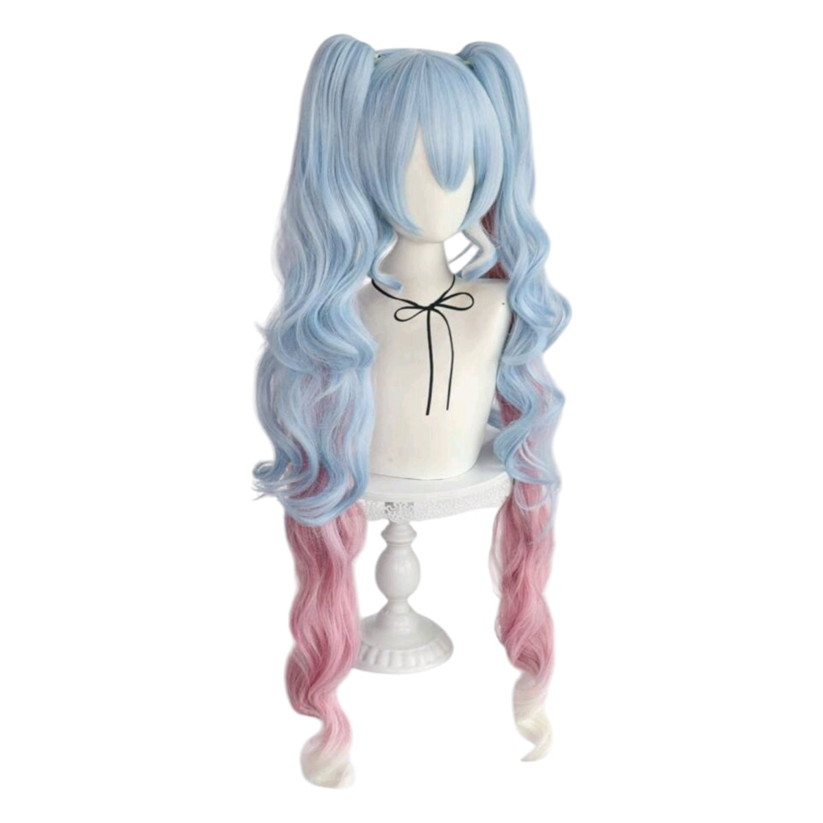 Peluca Coletas Azul y Rosa Hatsune Miku Snow 2023