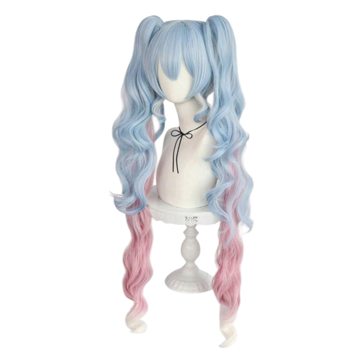 Peluca Coletas Azul y Rosa Hatsune Miku Snow 2023