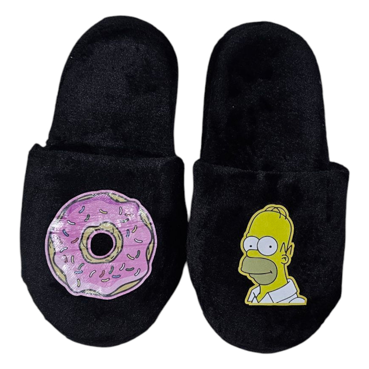 Pantufla de Homero Rosquillas los Simpsons Peluche de Color Negro