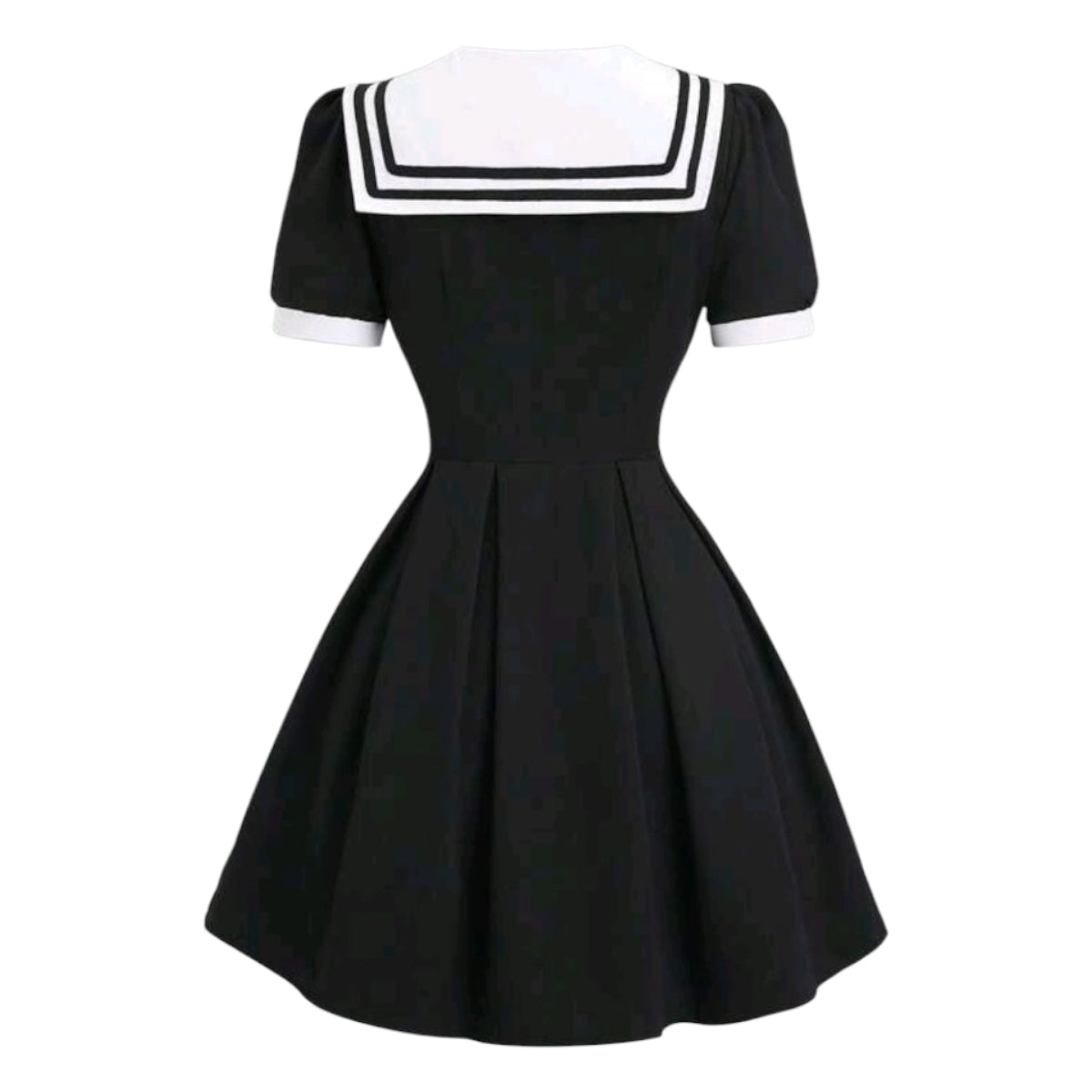 Vestido Negro Cuello Marinero Moda Asiatica Kawaii Girl