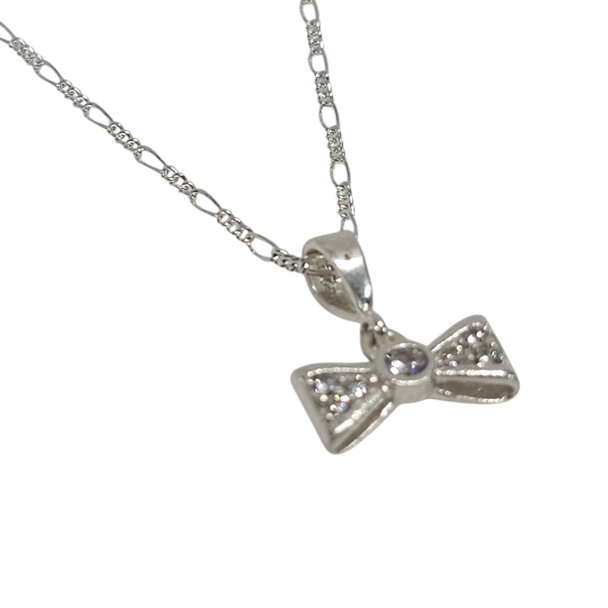 Collar Plata 925 Liston con Zirconia