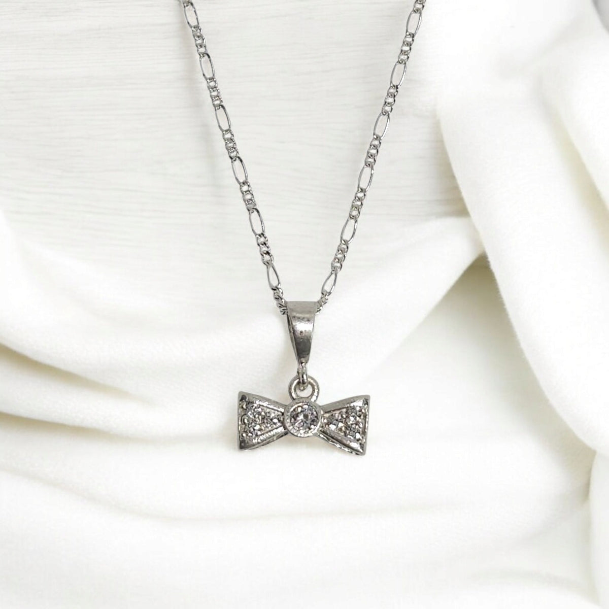 Collar Plata 925 Liston con Zirconia