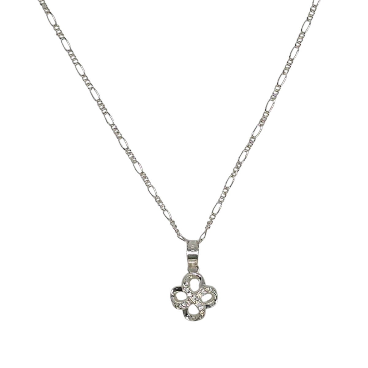 Collar Plata 925 Elegante Dije con Nudo