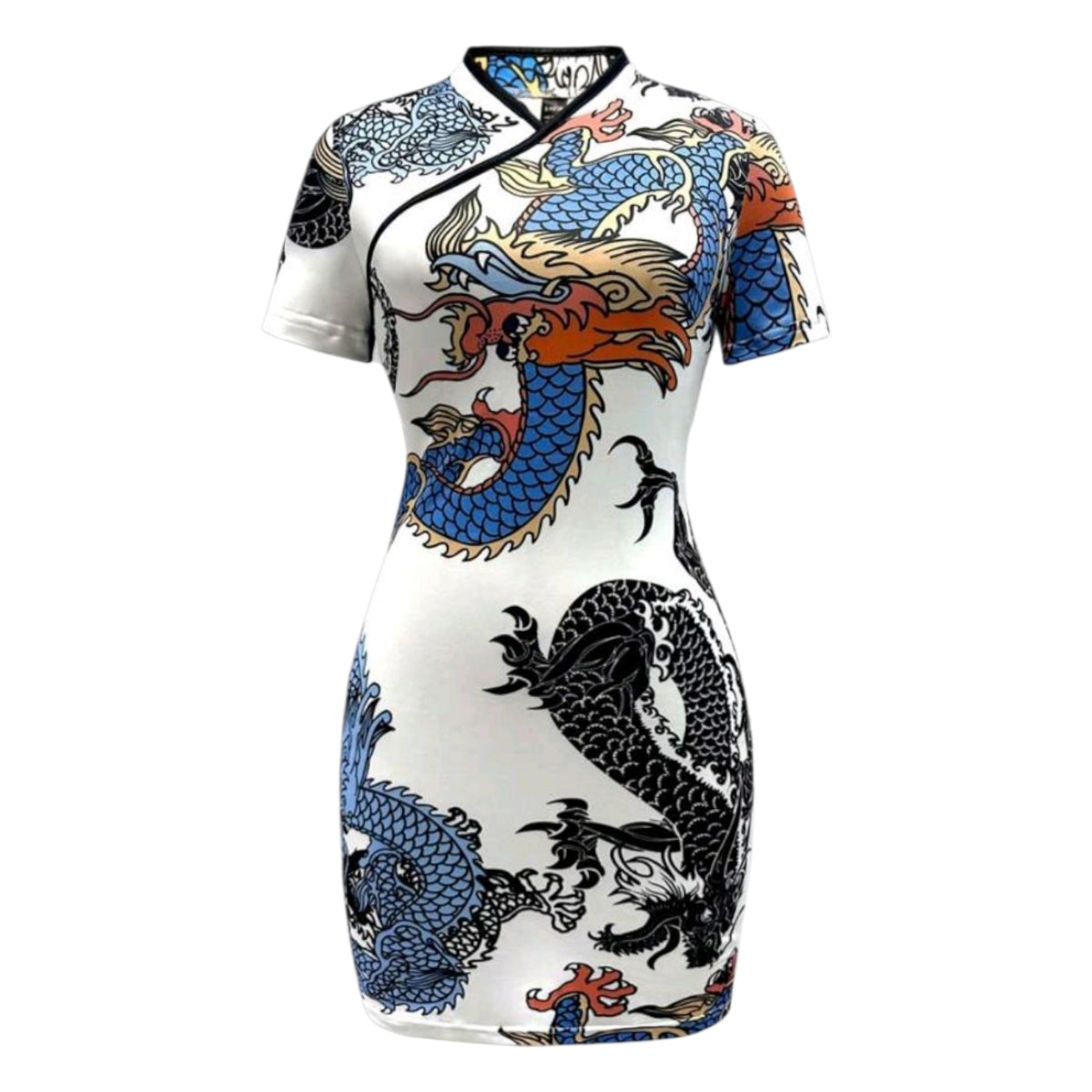 Vestido Estilo Chino Qipao Tradicional Corto Moda Asiatica