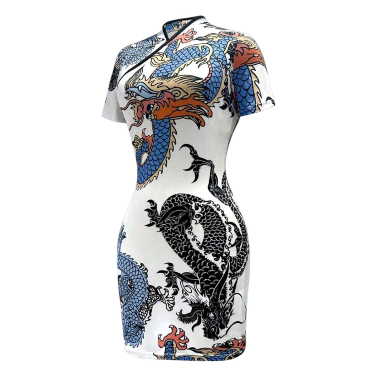 Vestido Estilo Chino Qipao Tradicional Corto Moda Asiatica