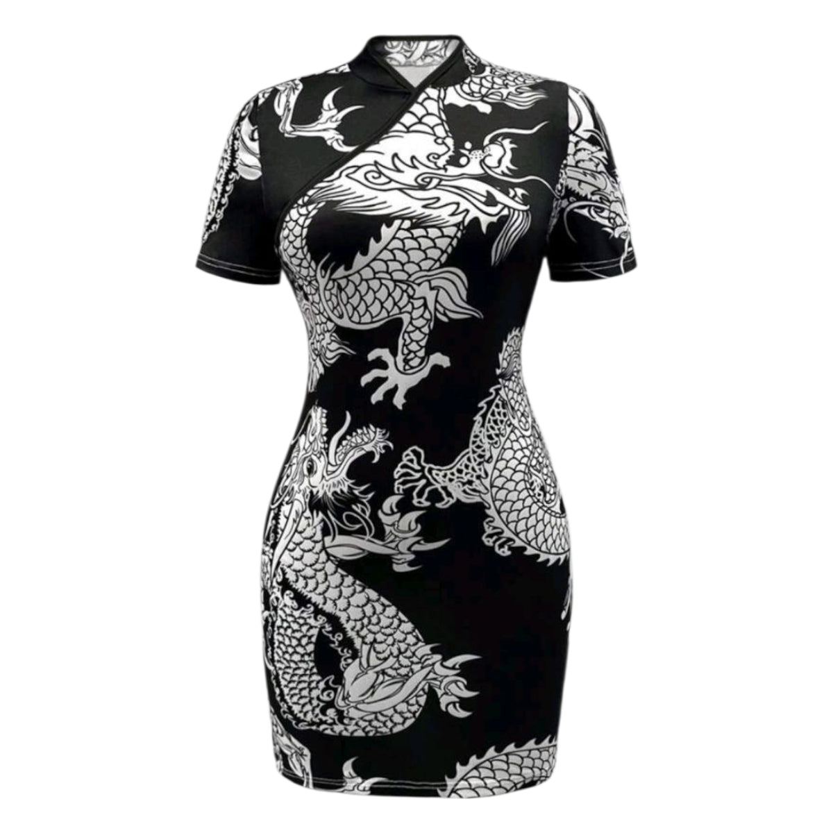 Vestido Estilo Chino Qipao Tradicional Corto Moda Asiatica