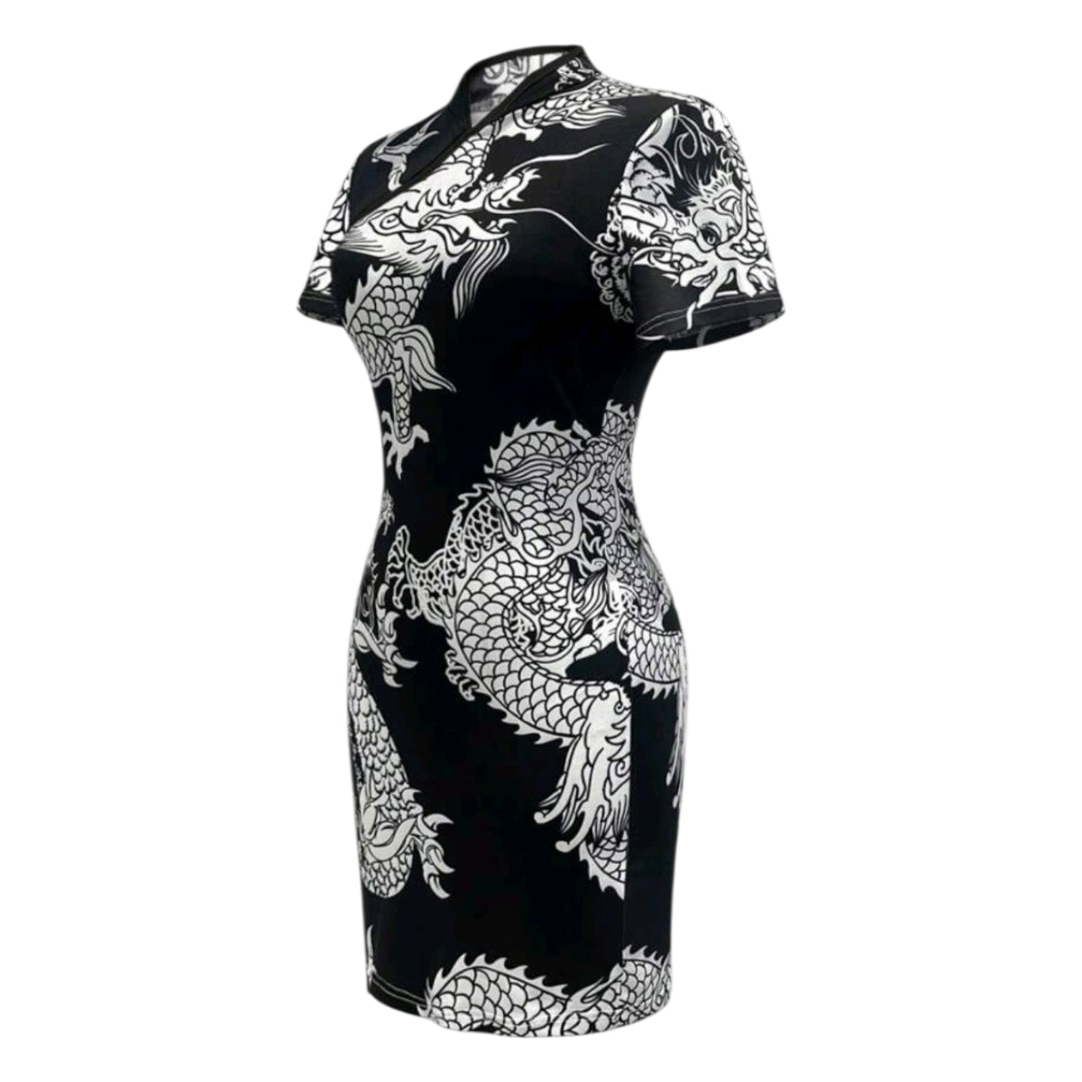 Vestido Estilo Chino Qipao Tradicional Corto Moda Asiatica