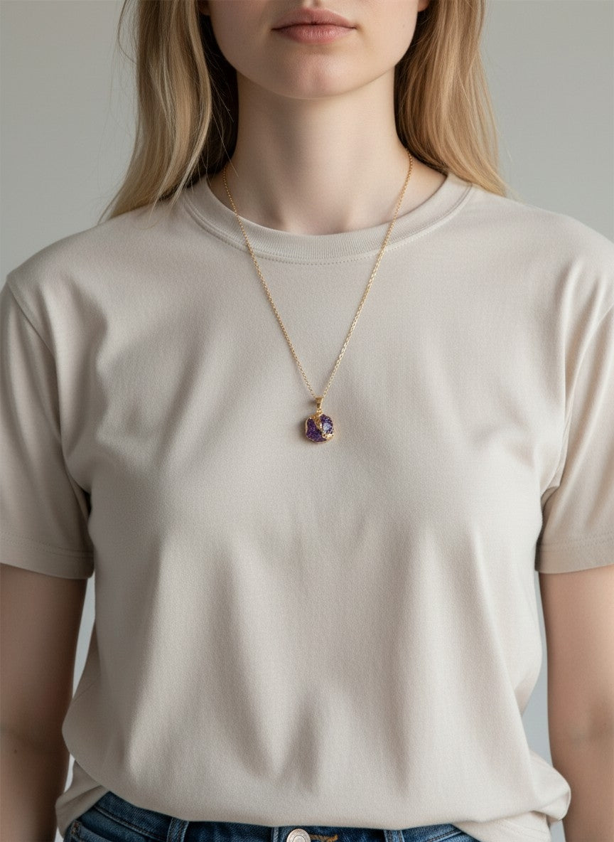 Collar Dorado - Amatista
