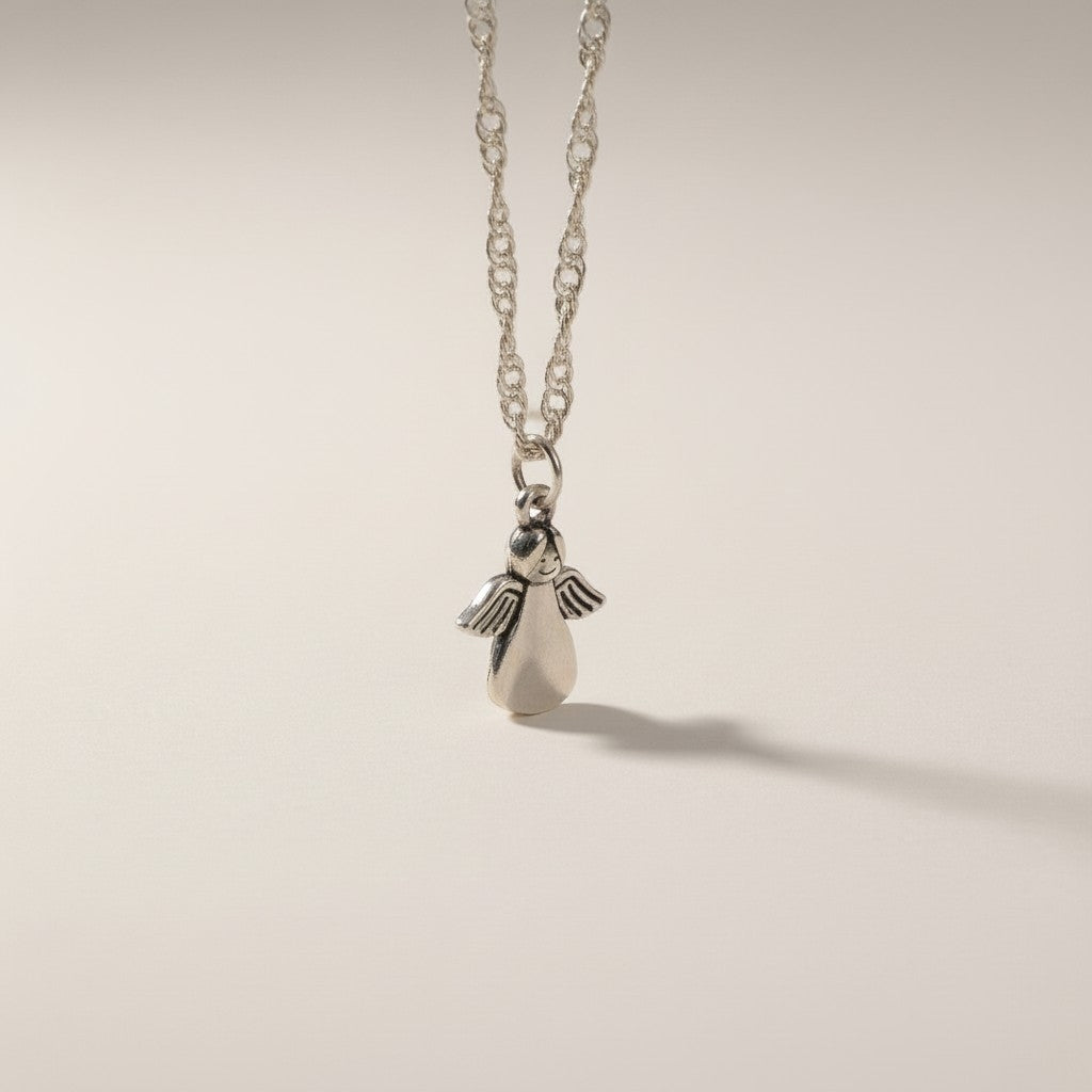 Collar Plateado - Ángel