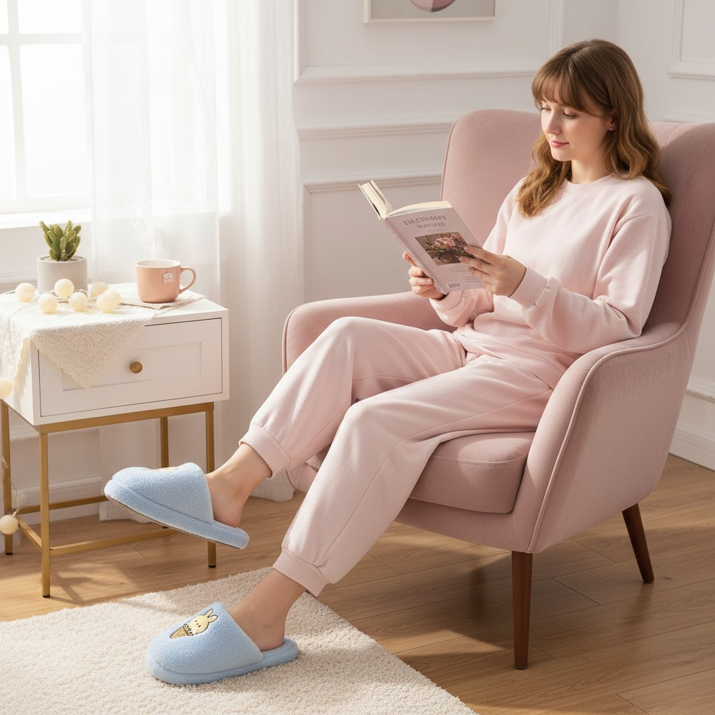 Pantuflas de Peluche Bunny Ice Cream