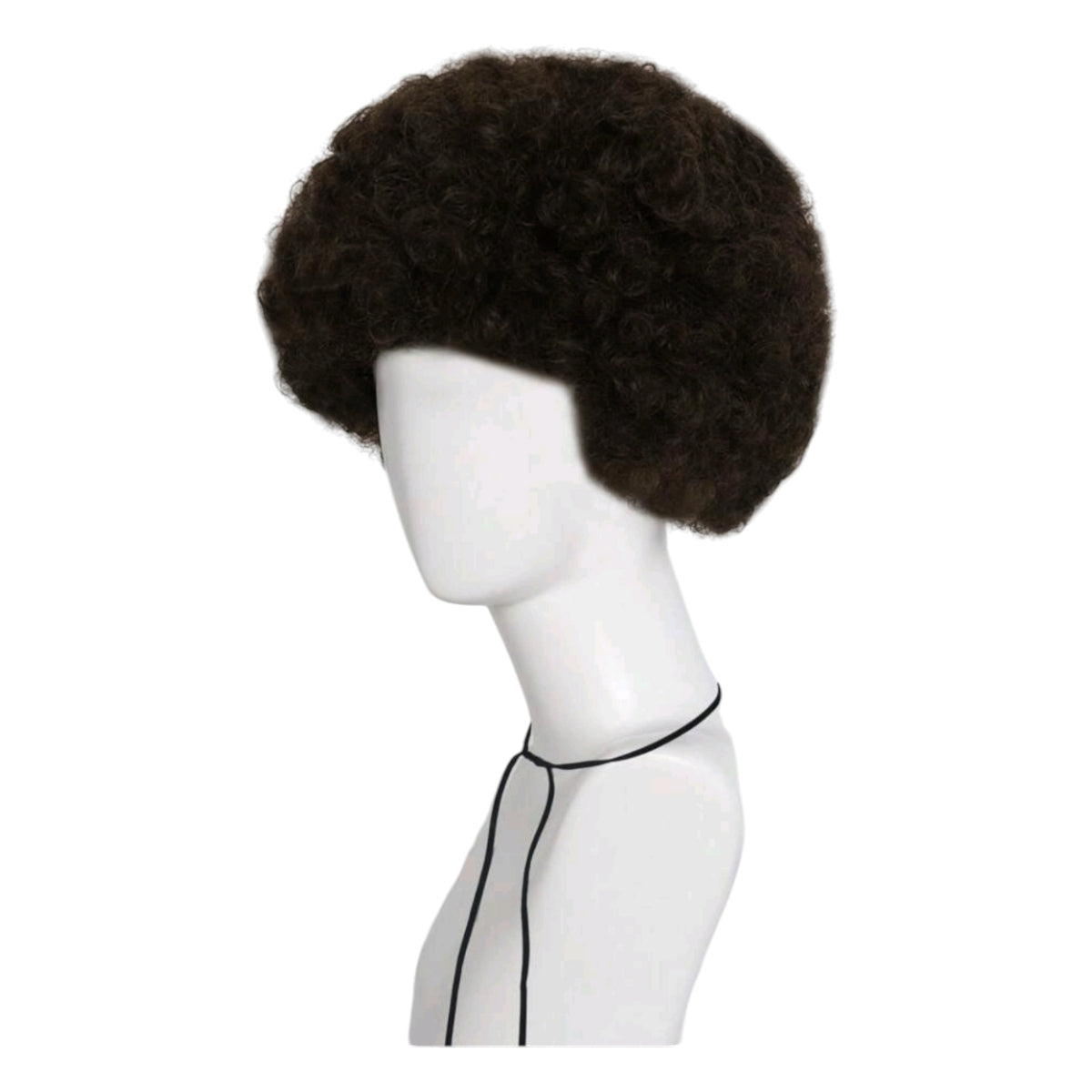 Peluca Cafe Oscuro Afro Para Disfraz y Fiestas