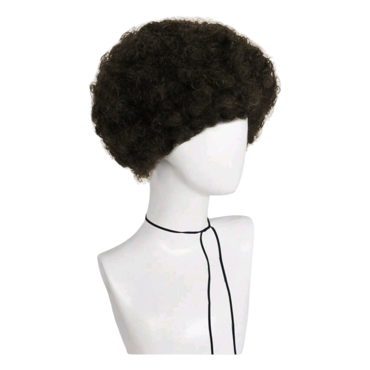 Peluca Cafe Oscuro Afro Para Disfraz y Fiestas