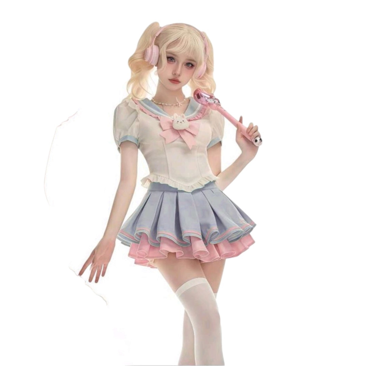 Vestido Anime Idol Colores Pastel Moda Kawaii
