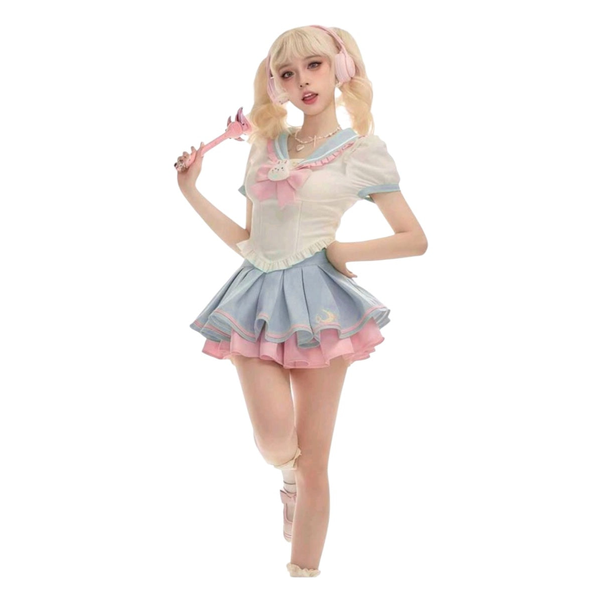 Vestido Anime Idol Colores Pastel Moda Kawaii
