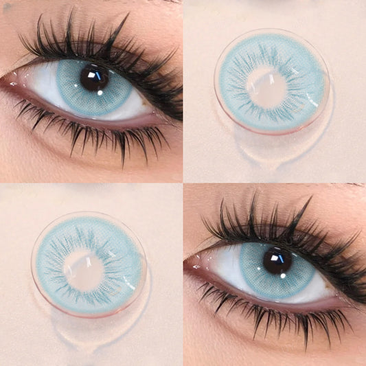 Pupilentes para Disfraz Azul Celeste Claro e Intenso