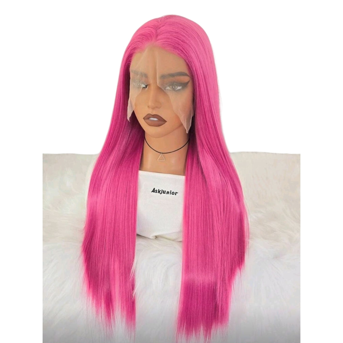 Peluca Rosa Malva Lace Front Lisa Larga