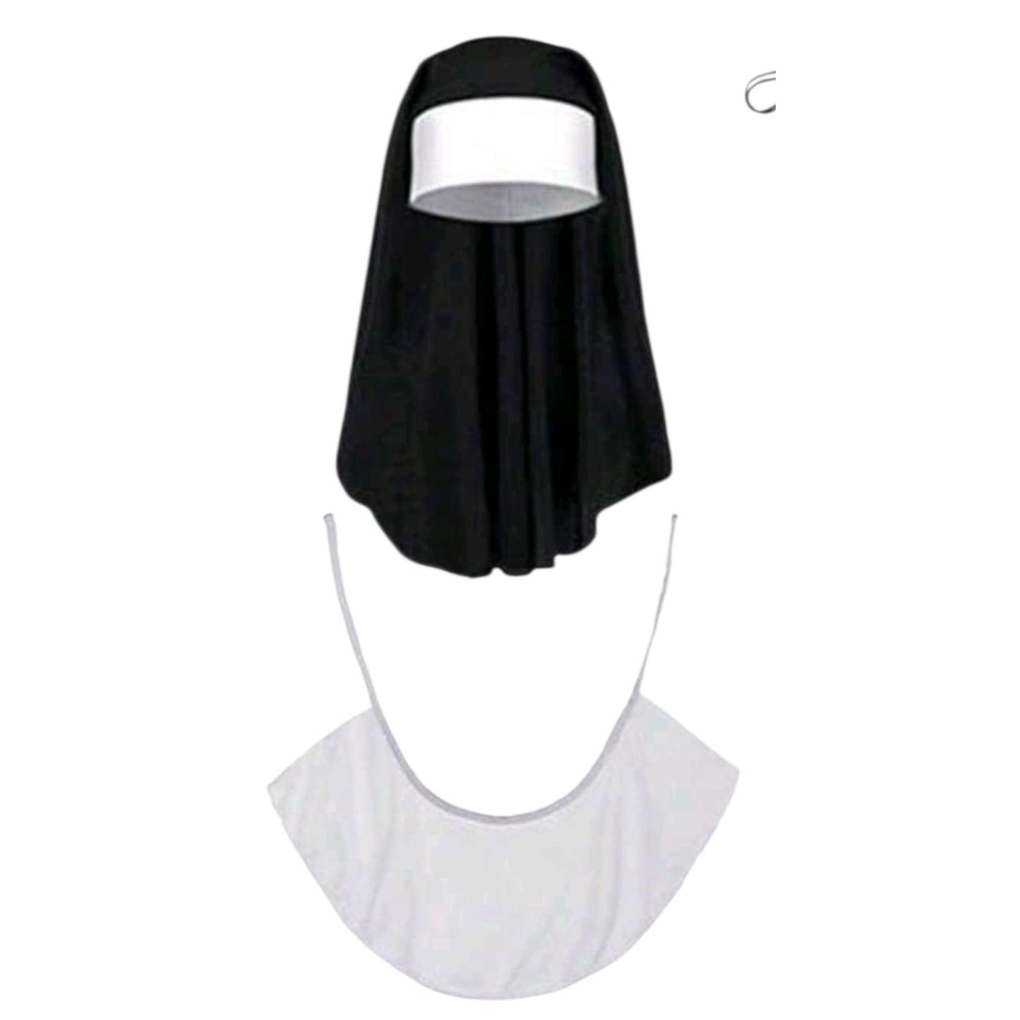 Kit Accesorios Disfraz de Monja Halloween Cabeza y Cuello