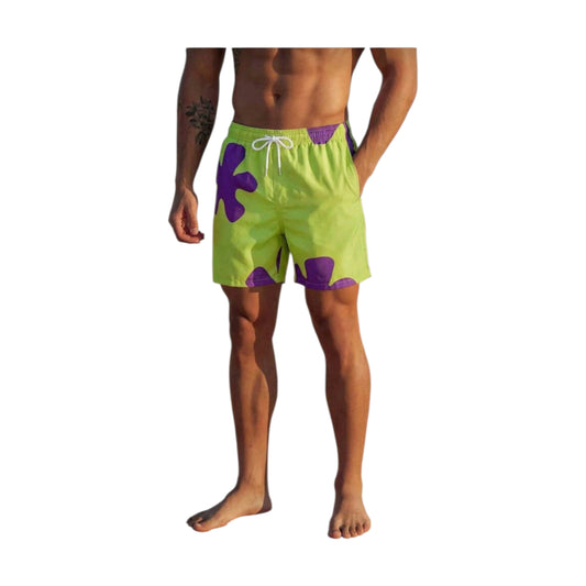 Short Verde con Morado Patricio Estrella con Elastico