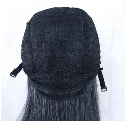 Peluca Cafe Castaño Oscuro Corta BOB Cabello Liso Y Fleco