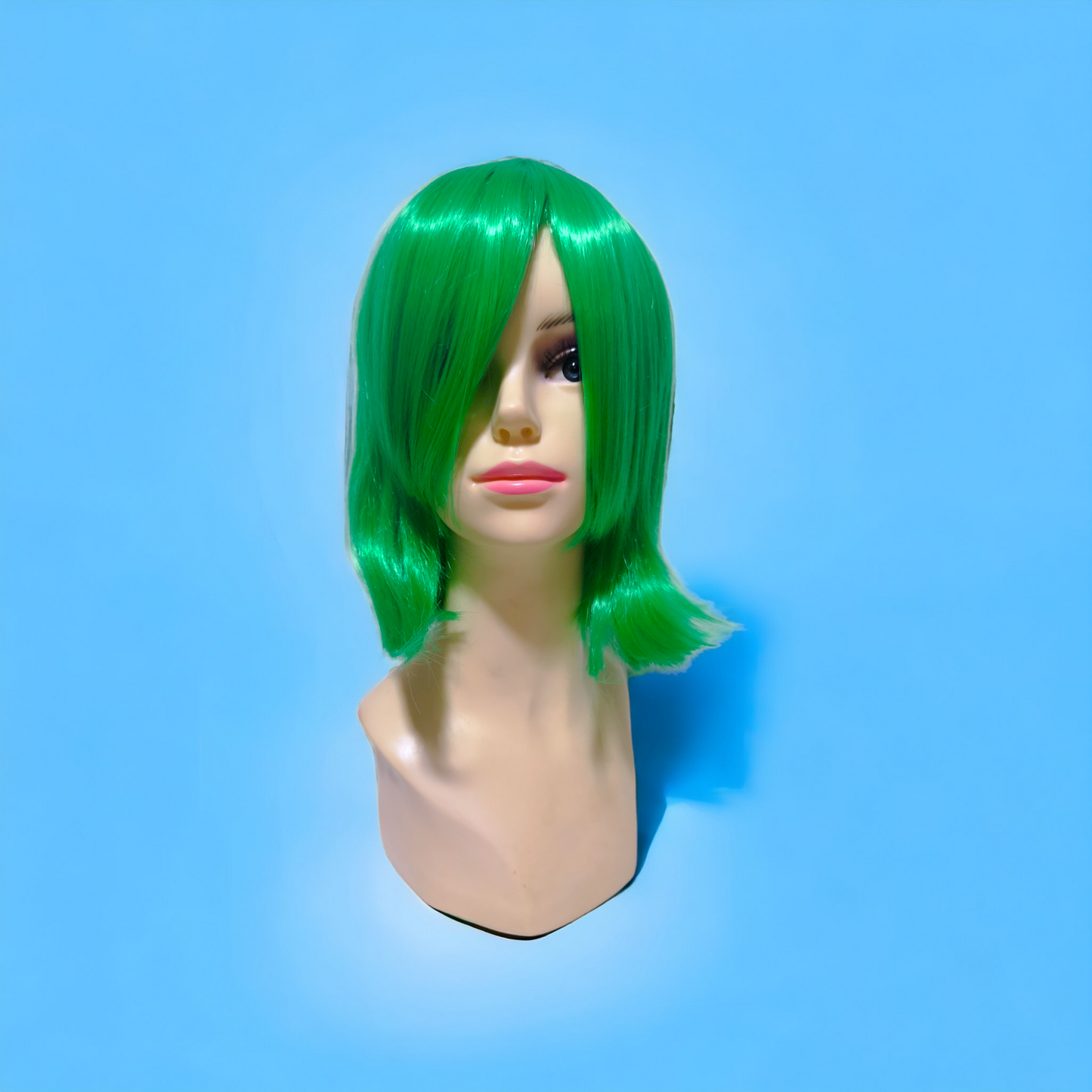 Peluca Verde Esmeralda Agua Corta Bob para Cosplay