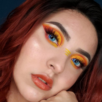 Pupilentes para Disfraz Azul Multicolor Destello Anime Y Cosplay