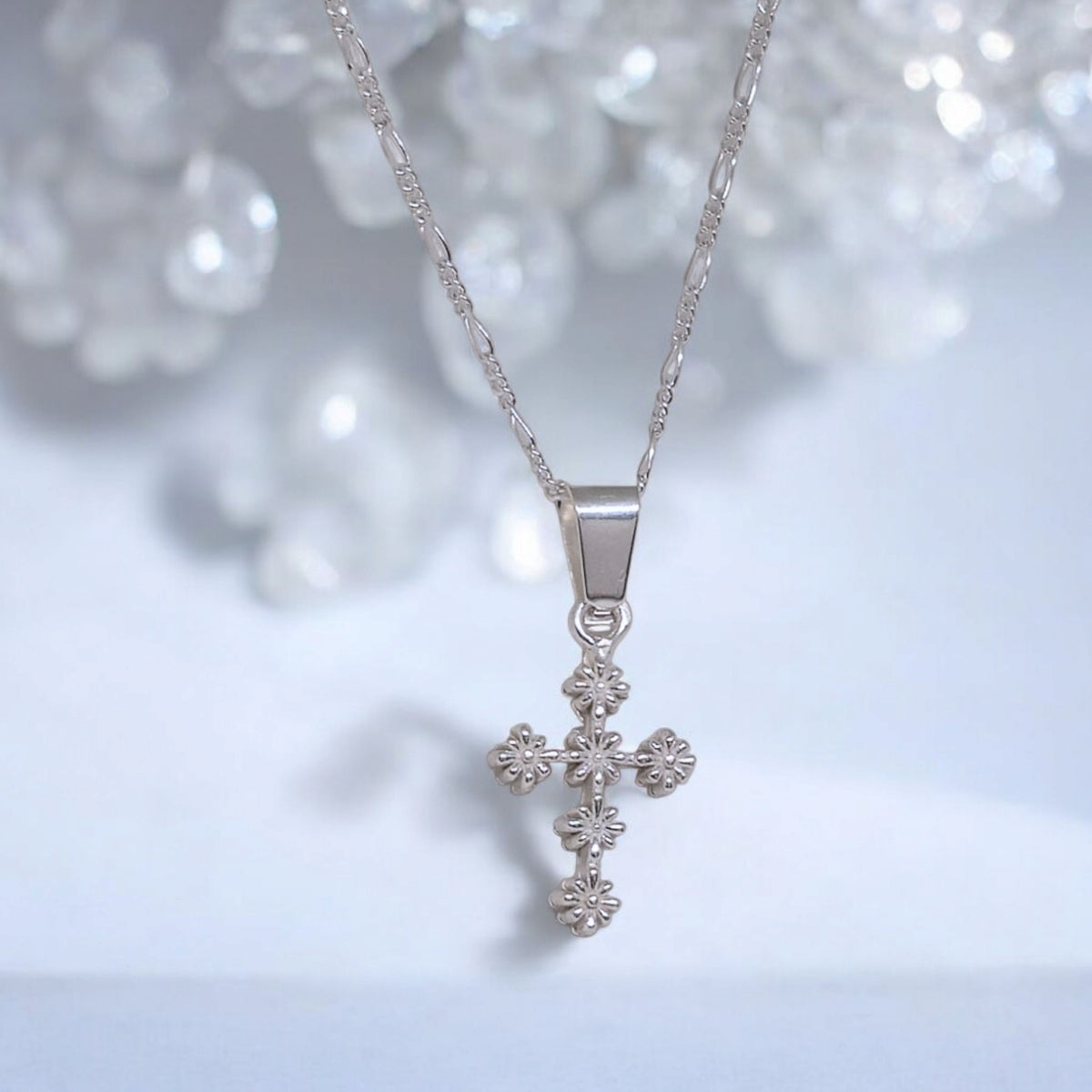 Collar con Dije de Cruces Plata Fina 925 Joyería