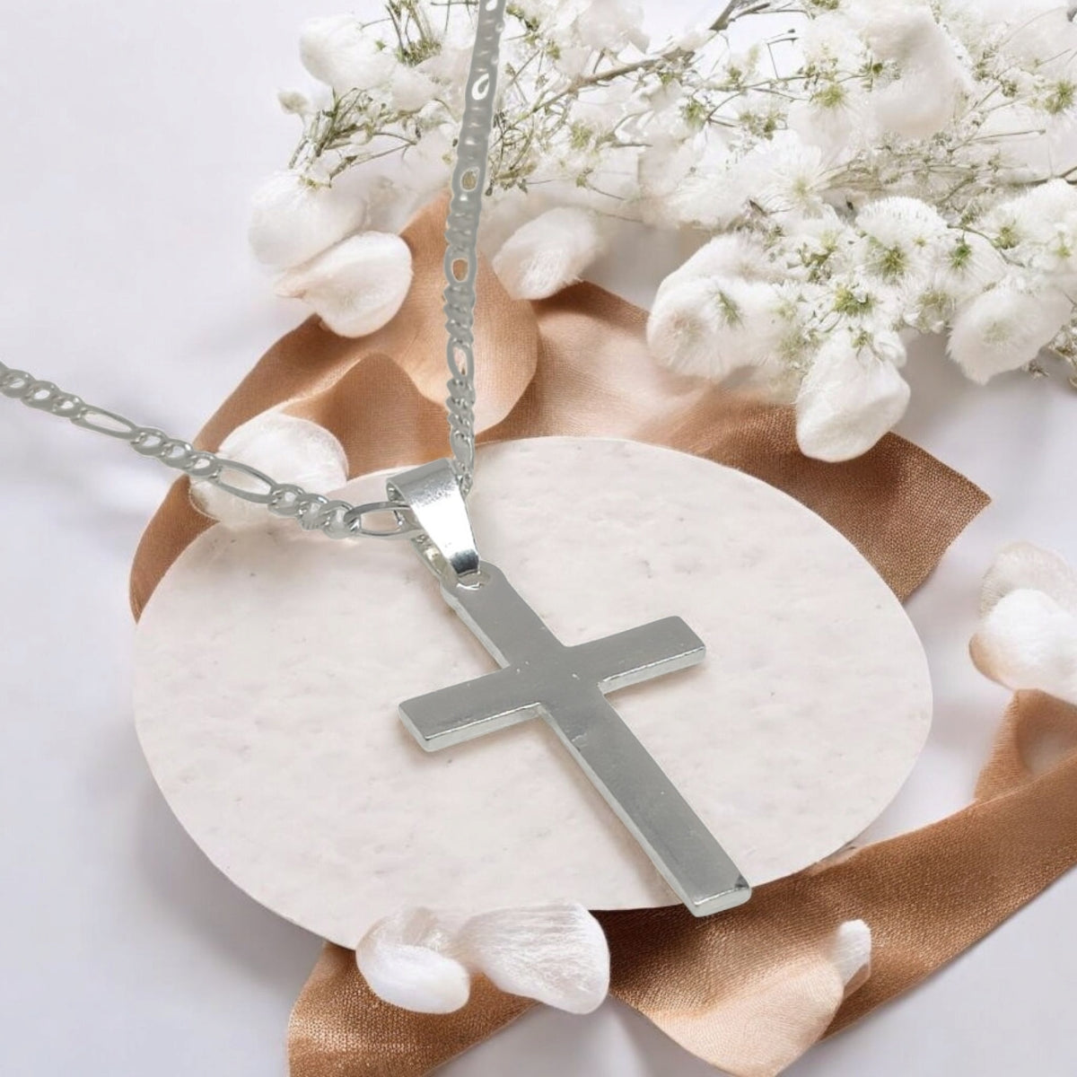 Collar con Dije de Cruces Plata Fina 925 Joyería