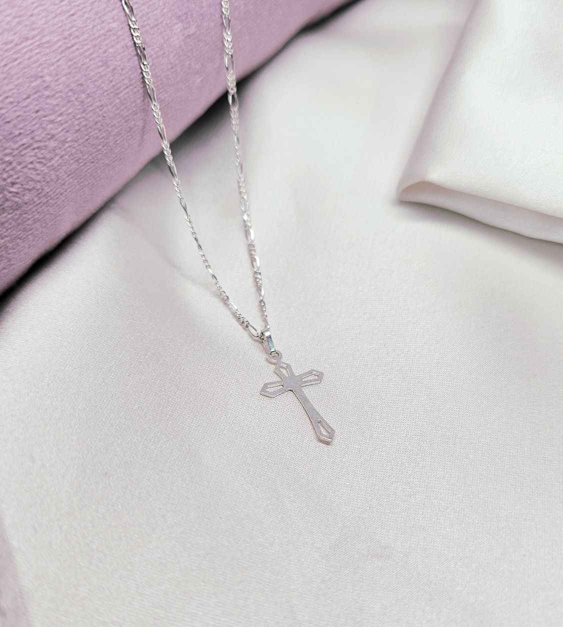 Collar con Dije de Cruces Plata Fina 925 Joyería