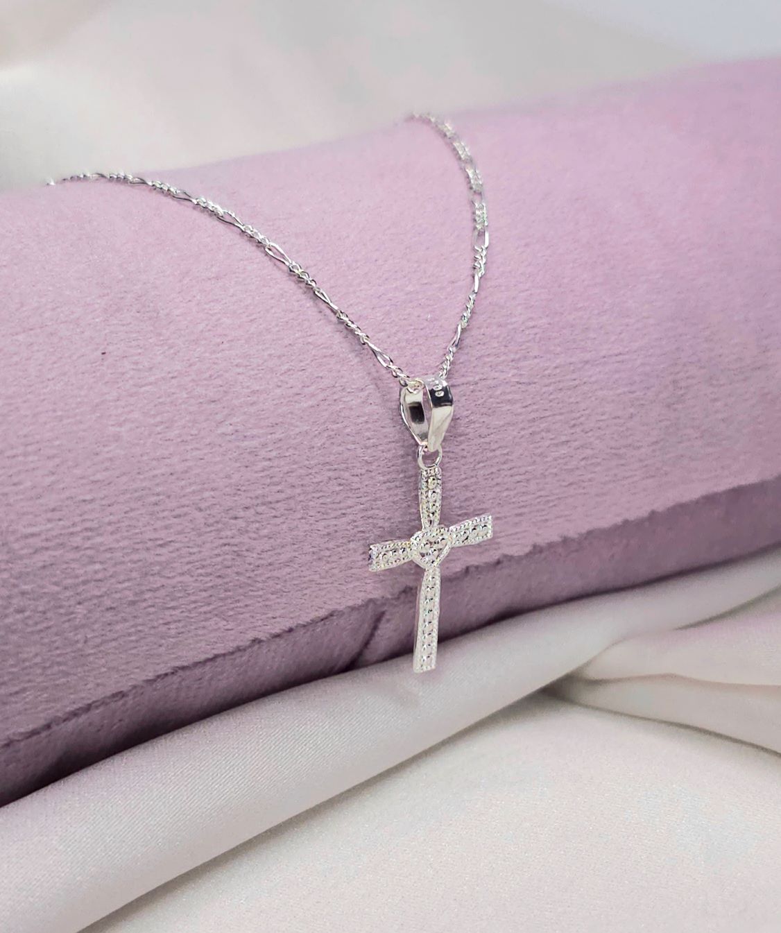 Collar con Dije de Cruces Plata Fina 925 Joyería