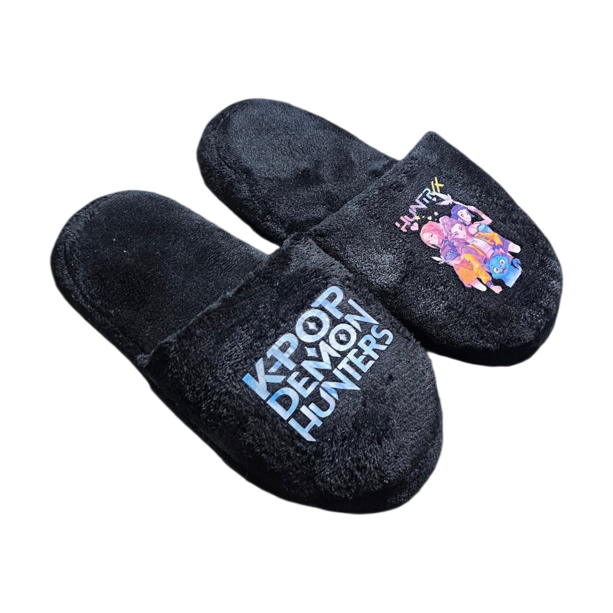 Pantuflas del Hogar Lymalimoon KPop Cazadoras Peluche Negro