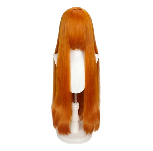 Peluca JOY Naranja Cobrizo Larga Lisa con Fleco L.21