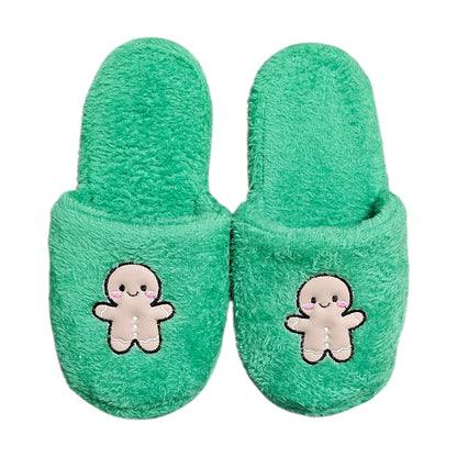 Pantuflas de Peluche Navideñas Gengibre