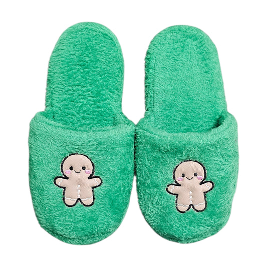 Pantuflas de Peluche Navideñas Gengibre
