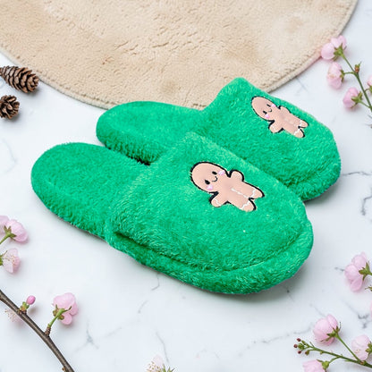 Pantuflas de Peluche Navideñas Gengibre