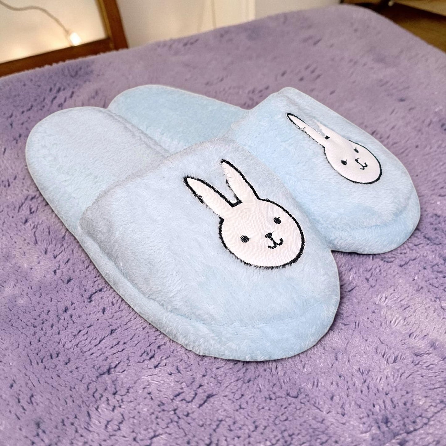 Pantuflas del Hogar Lymalimoon Conejo Peluche Rosa y Negro