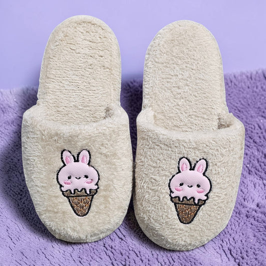 Pantuflas de Peluche Bunny Ice Cream