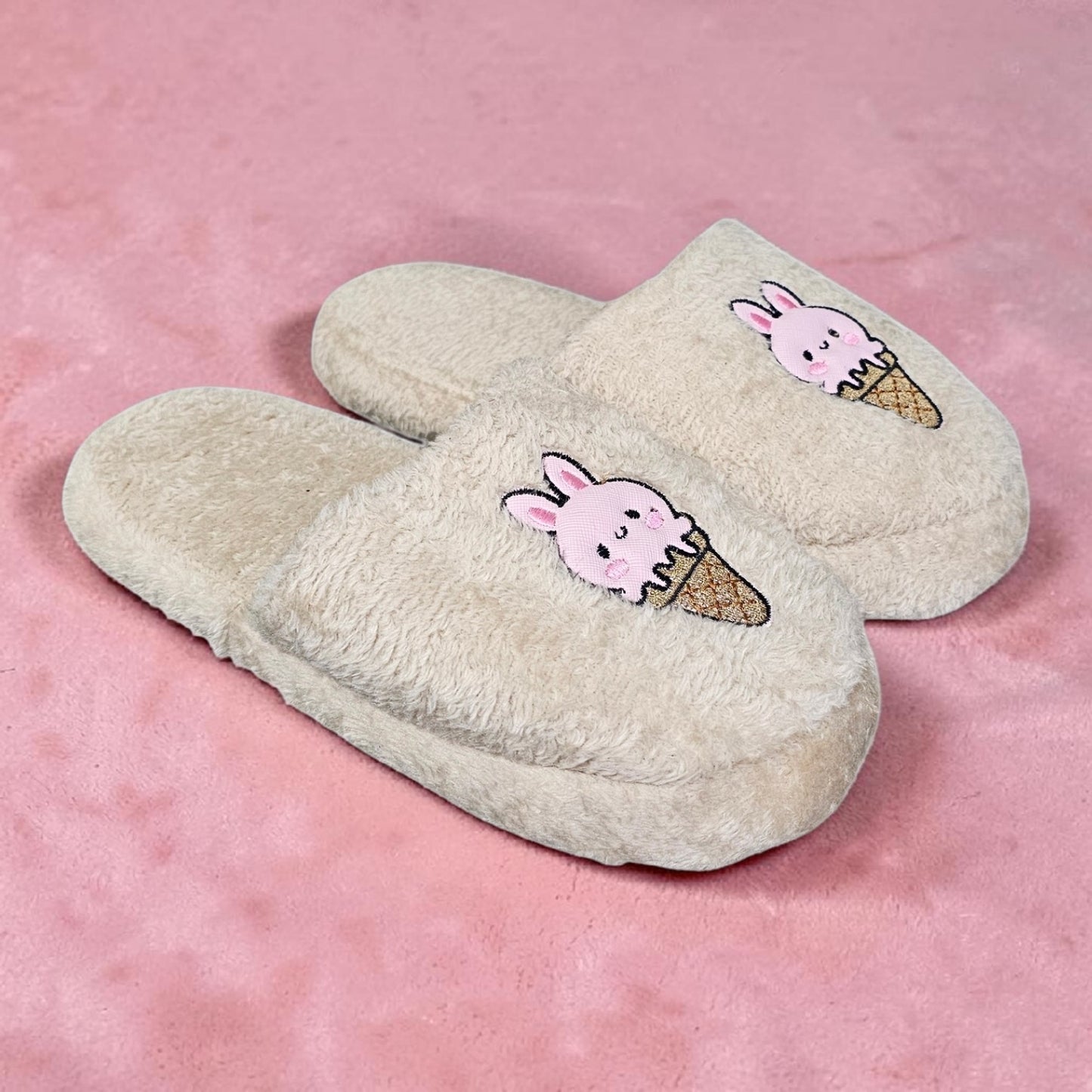 Pantuflas de Peluche Bunny Ice Cream