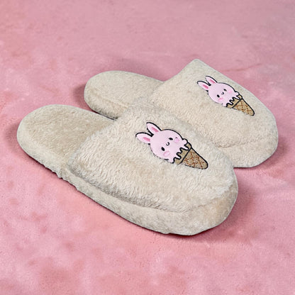 Pantuflas de Peluche Bunny Ice Cream