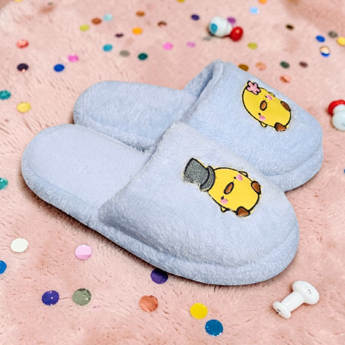 Pantuflas de Peluche Pareja de Pollos